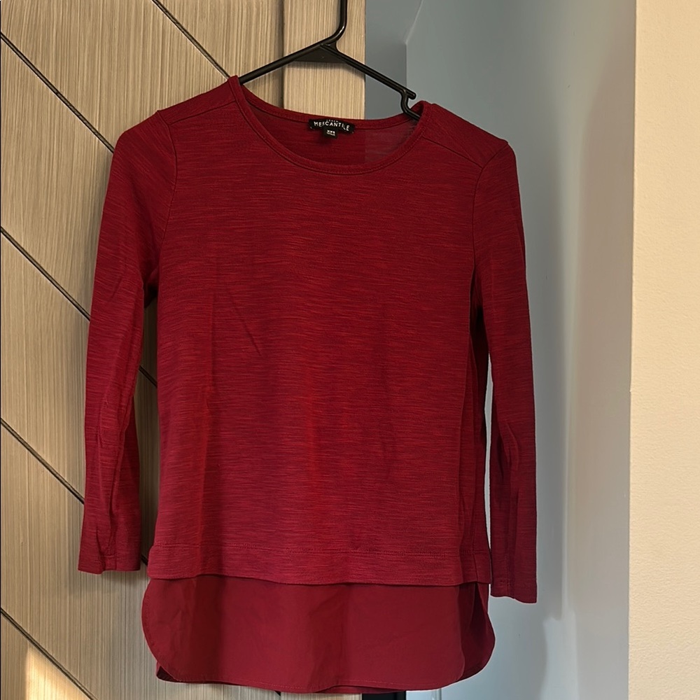 J. Crew Asymmetrical 3/4 Sleeve Blouse